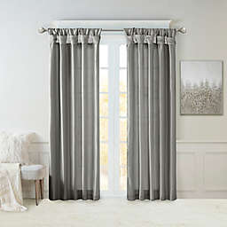 Madison Park Emilia 108-Inch Twist Tab Window Curtain Panel in Charcoal (Single)