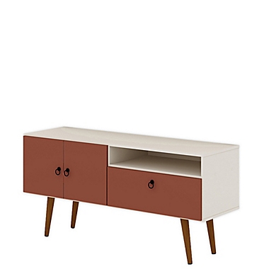 Sophia 53.94-Inch TV Stand in Off-White/Orange. View a larger version of this product image.