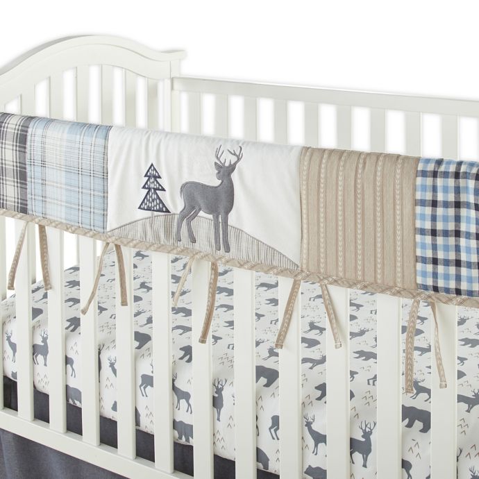 Levtex Baby Logan Crib Rail Guard In Navy Taupe Bed Bath Beyond