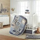 Alternate image 1 for Levtex Baby&reg; Logan Crib Rail Guard in Navy/Taupe