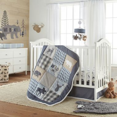 Levtex Baby&reg; Logan Crib Rail Guard in Navy/Taupe. View a larger version of this product image.