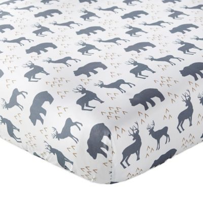 woodland fitted crib sheet