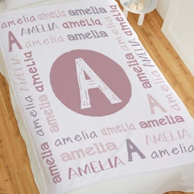 Youthful Name Personalized Fleece Baby Blanket Collection