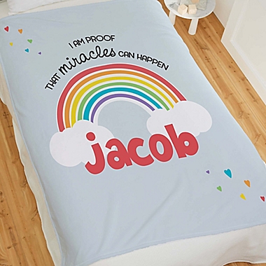 Rainbow Baby Personalized Fleece Blanket Collection. View a larger version of this product image.