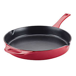 Rachael Ray™ 12-Inch Cast Iron Skillet with Helper Handle in Red Shimmer