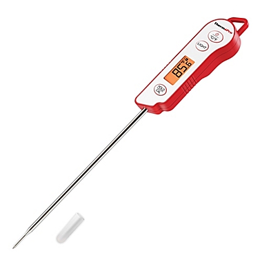 ThermoPro&reg; TP15 Waterproof Food Thermometer in Red. View a larger version of this product image.