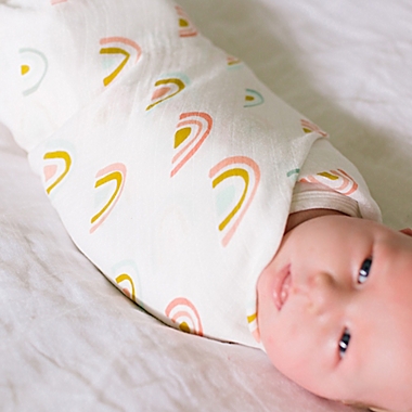 Loulou Lollipop Llama Rainbow Swaddle Blanket. View a larger version of this product image.