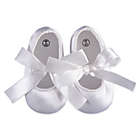 Alternate image 0 for Carriage Boutique&trade; Size 9-12M Satin Christening Shoe in White