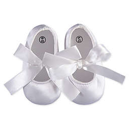 Carriage Boutique™ Satin Christening Shoe in White