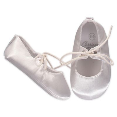 baby boy satin christening shoes