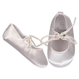 Carriage Boutique™ Size 0-3M Boys Satin Christening Shoe in White