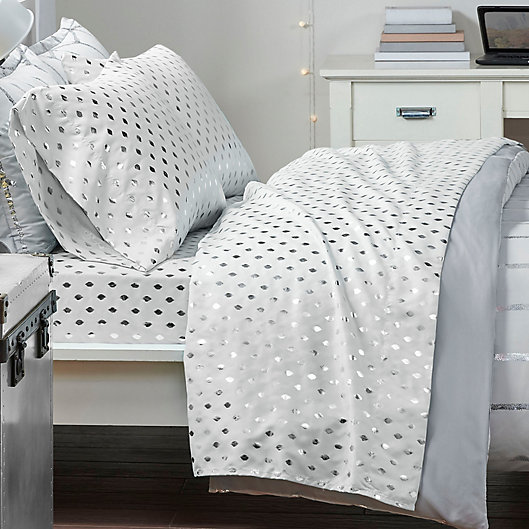 Intelligent Design Metallic Dot Twin Xl, Twin Xl Jersey Sheets Bed Bath And Beyond
