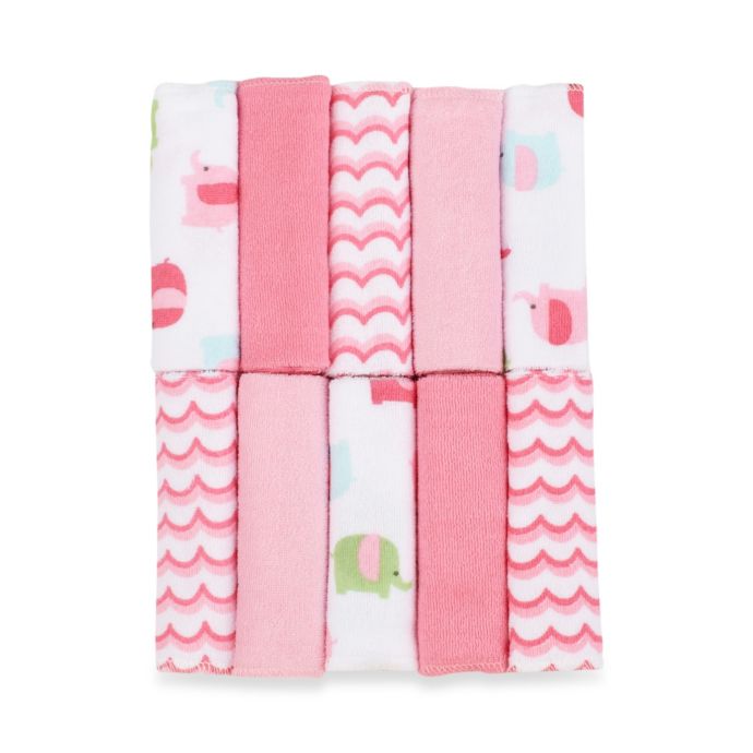 Just Bath by Just Born™ Love to Bathe 10Pack Elephant Washcloth in
