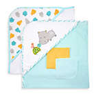 Alternate image 0 for Just Bath by Just Born&trade; Love to Bathe 4-Piece Hooded Towel &amp; Washcloth Set in Aqua