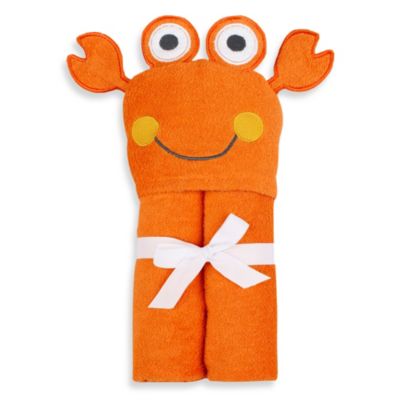 Just Bath by Just Born&trade; Love to Bathe Crab Hooded Towel in Orange