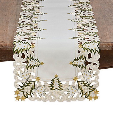 Saro Lifestyle Pandoro 54-Inch Table Runner in Ivory. View a larger version of this product image.