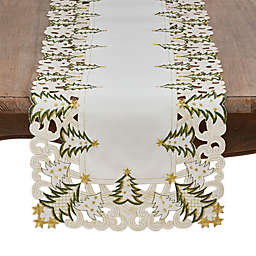 Saro Lifestyle Pandoro 54-Inch Table Runner in Ivory