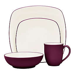 Noritake® Colorwave Square 4-Piece Place Setting in Burgundy