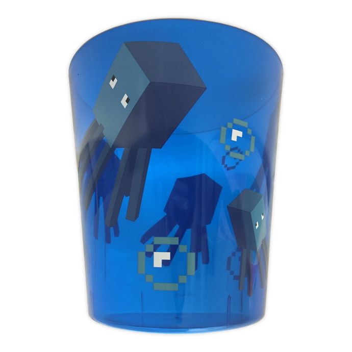 Minecraft Squids Wastebasket In Blue Bed Bath Beyond