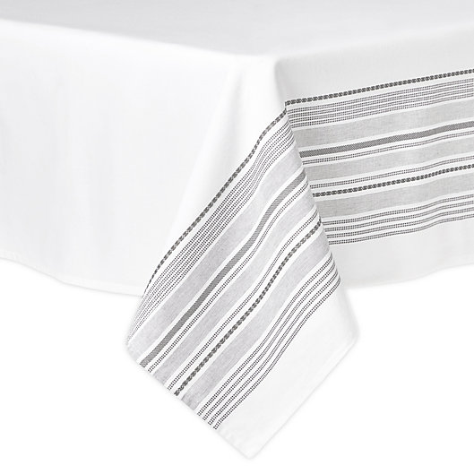 Alternate image 1 for Artisanal Kitchen Supply® Ashbury 60-Inch x 102-Inch Oblong Tablecloth in White