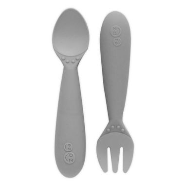 ezpz&trade; Mini Utensils in Grey (Set of 2). View a larger version of this product image.