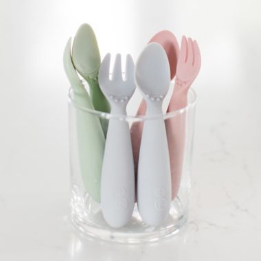 ezpz&trade; Mini Utensils in Grey (Set of 2). View a larger version of this product image.
