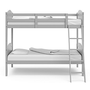 Thomasville Kids Lenox Rubberwood Convertible Twin Bunk Bed in Grey. View a larger version of this product image.