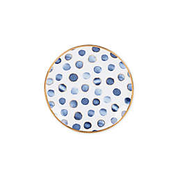 Olivia & Oliver™ Harper Dot Gold Appetizer Plate in Blue