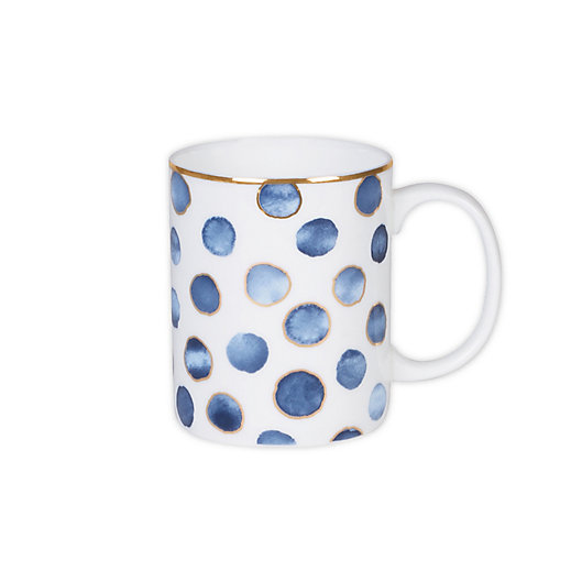 Alternate image 1 for Olivia & Oliver™ Harper Dot Gold Mug in Blue