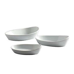 Denmark® 3-Piece Oval Serving Bowl Set in White