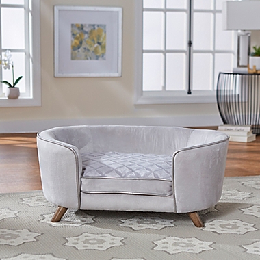Enchanted Home Pet&reg; Quicksilver II Sofa Pet Bed in Silver. View a larger version of this product image.