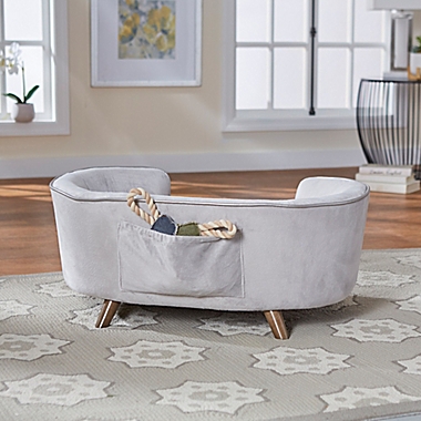 Enchanted Home Pet&reg; Quicksilver II Sofa Pet Bed in Silver. View a larger version of this product image.