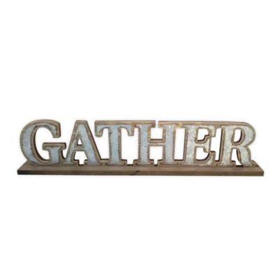 Bee &amp; Willow&trade; 4.75-Inch &quot;Gather&quot; Table Decoration in Grey/Brown