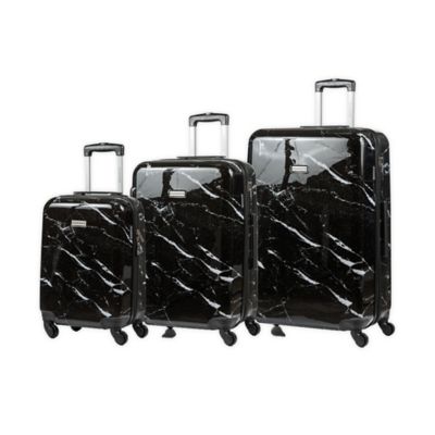 white hardside luggage set