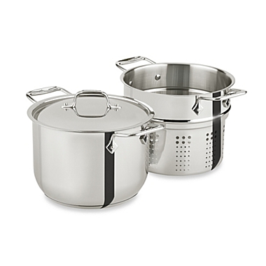 All-Clad Stainless Steel 6-Quart Pasta Pot with Insert. View a larger version of this product image.