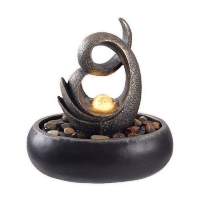Teamson Home Abstract Tabletop Bowl Fountain with LED Light