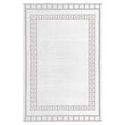 Alternate image 0 for Mad Mats&reg; Border Flatweave 6&#39; x 9&#39; Indoor/Outdoor Area Rug in White/Sand