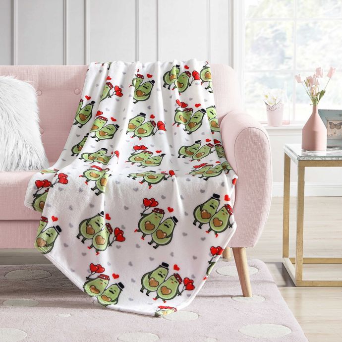 Envogue Hearts Avocado Couple Throw Blanket Bed Bath and Beyond Canada