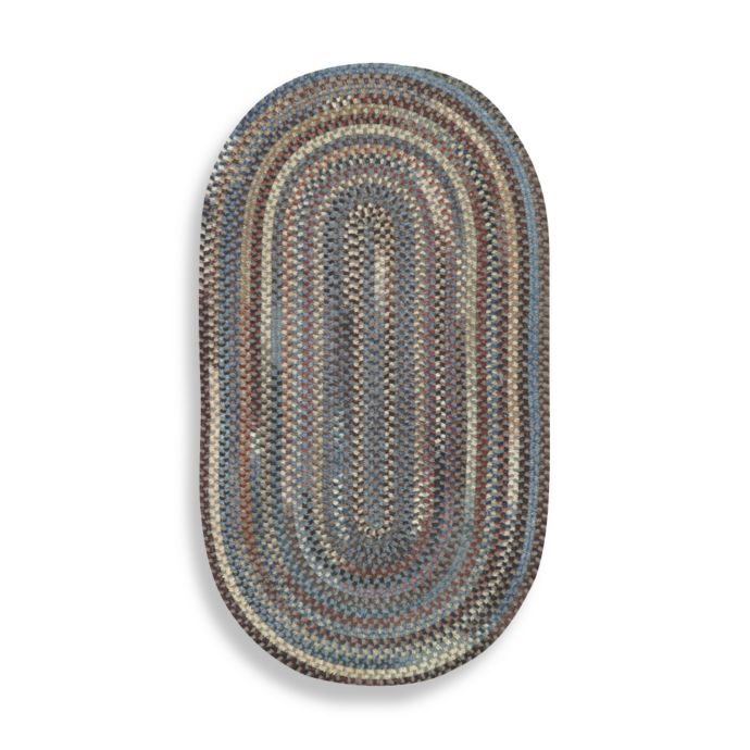 Capel Rugs Eaton Braided Oval Rug in Mist Bed Bath & Beyond