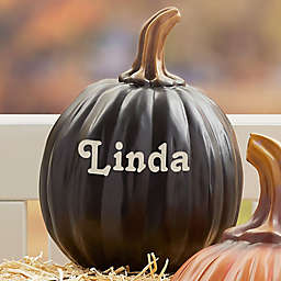 Our Family Patch Personalized Small Pumpkin in Black