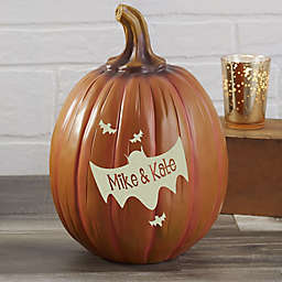 Bat Family Personalized Pumpkin Collection in Orange