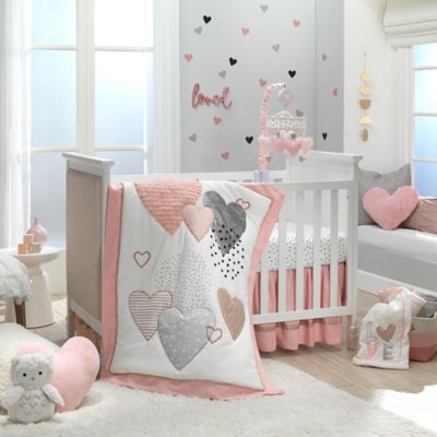 lambs and ivy girl crib bedding