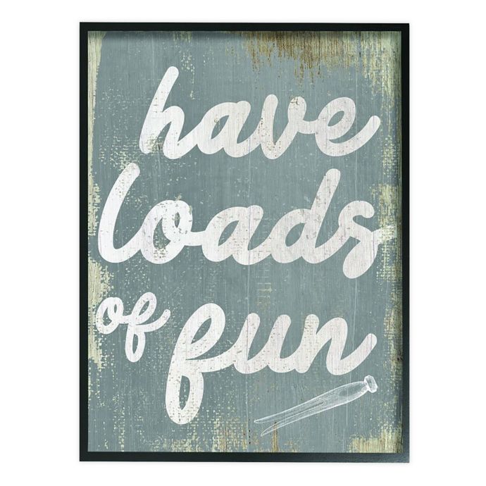 Loads Of Fun Laundry Framed Canvas Wall Art | Bed Bath ...