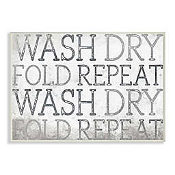 Wash Dry Fold Repeat Wall Plaque