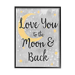 Love You Moon 11-Inch x 14-Inch Framed Wall Art in Black