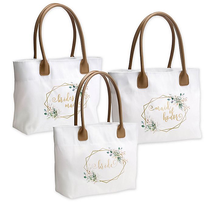 Alternate image 1 for Lillian Rose™ Botanical Watercolor and Geometric Bridal Tote Bag Collection