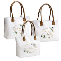 Lillian Rose™ Botanical Watercolor and Geometric Bridal Tote Bag Collection