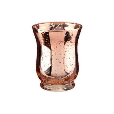 Lillian Rose&trade; Tulip Glass Votive Holders in Copper (Set of 4)