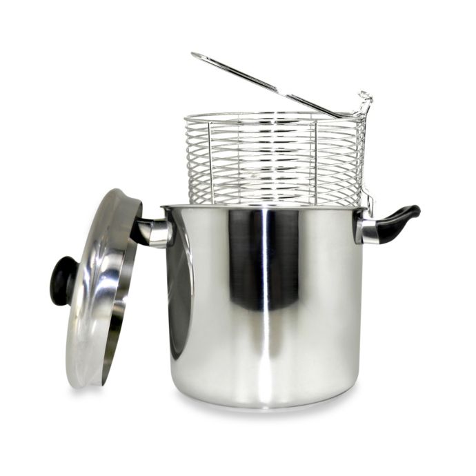 Cook Pro® 6Quart Stovetop Deep Fryer and Stock Pot AllinOne Bed