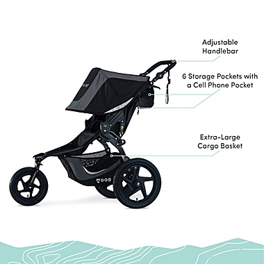 BOB Gear&reg; Revolution&reg; Flex 3.0 Jogging Stroller in Graphite Black. View a larger version of this product image.